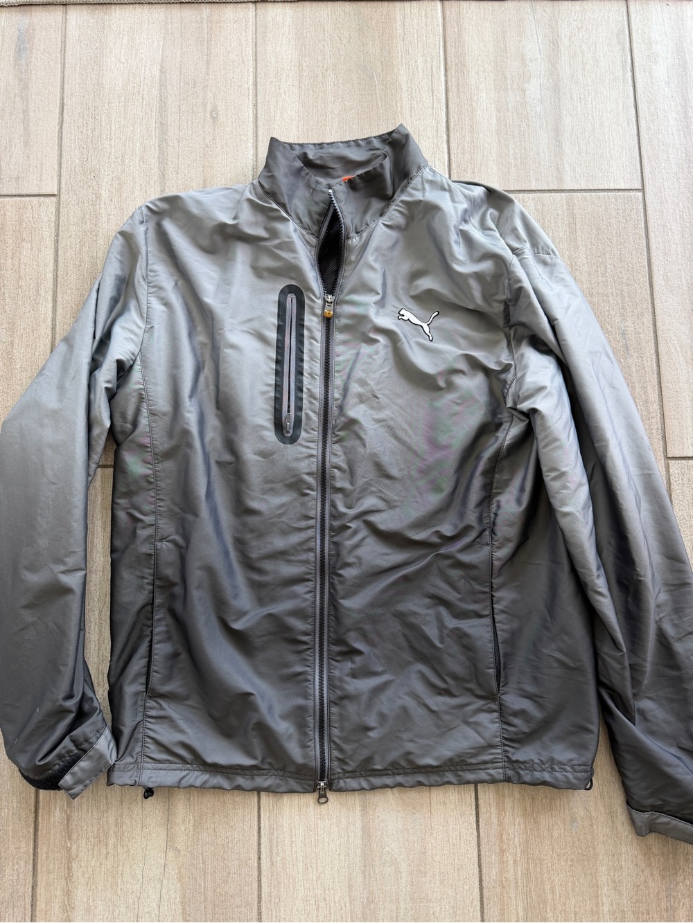 Puma Men's Charcoal Full-Zip Performance Jacket